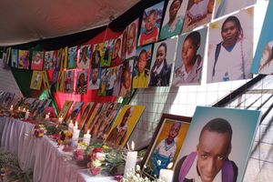 Some of the portraits of those killed in the Mai Mahiu tragedy