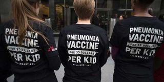Pneumonia vaccine campaigners