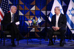 US President Joe Biden (L) and Israel's Prime Minister Benjamin Netanyahu