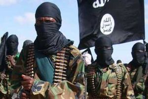 Al-Shabaab militants in Elasha Biyaha, Somalia, on February 13, 2012.