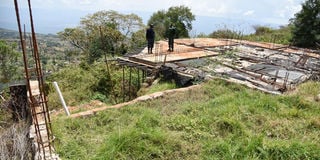 The incomplete one-storey official residence for the Elgeyo-Marakwet County Governor at Kamariny