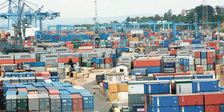 Containers at Mombasa Port